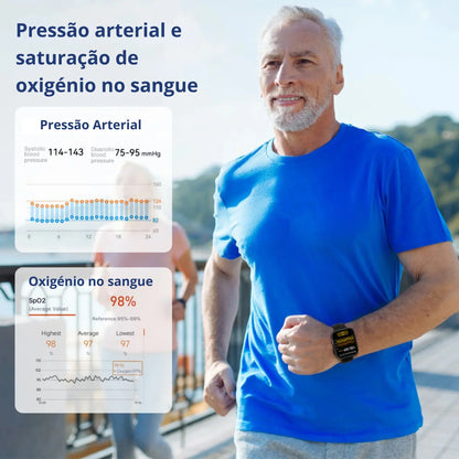 (Super Promocja) PulseMax™ Inteligentny zegarek z pomiarem glukozy, tętna i funkcjami telefonicznymi