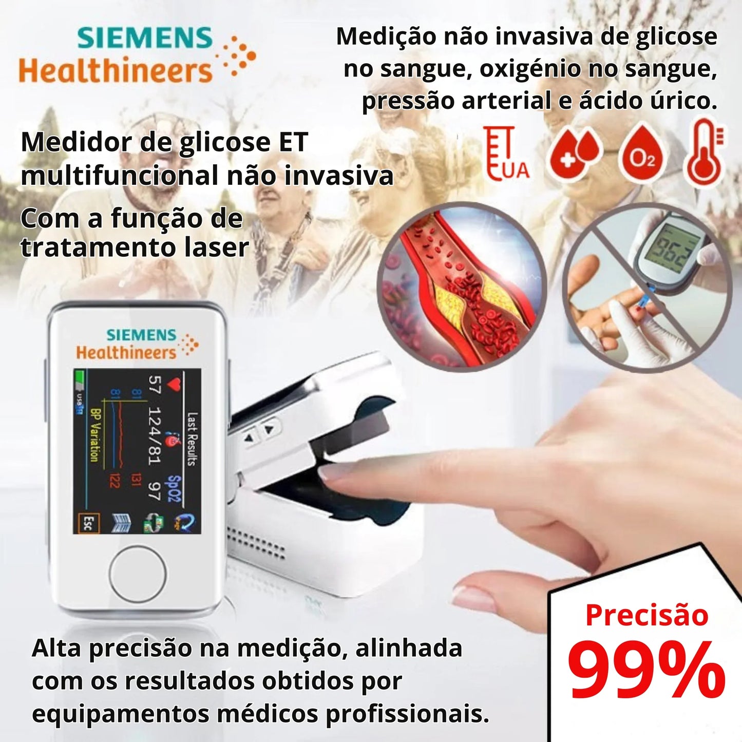 Wielofunkcyjny, nieinwazyjny glukometr Siemens